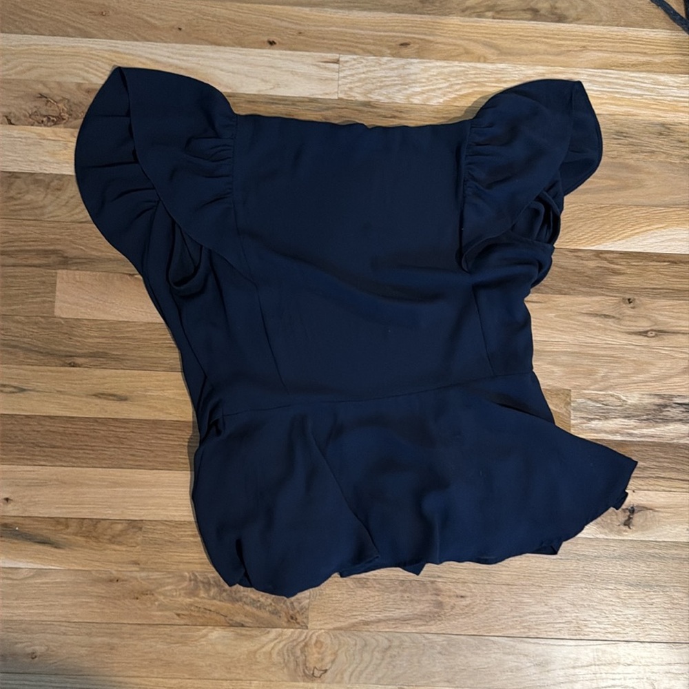 Loft Elegant Navy Wrap Top - Picture 5 of 5